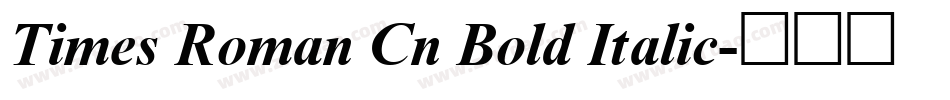 Times Roman Cn Bold Italic字体转换
